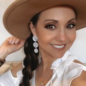 Modern Threader White Drop Earrings Beaded Sugarfix